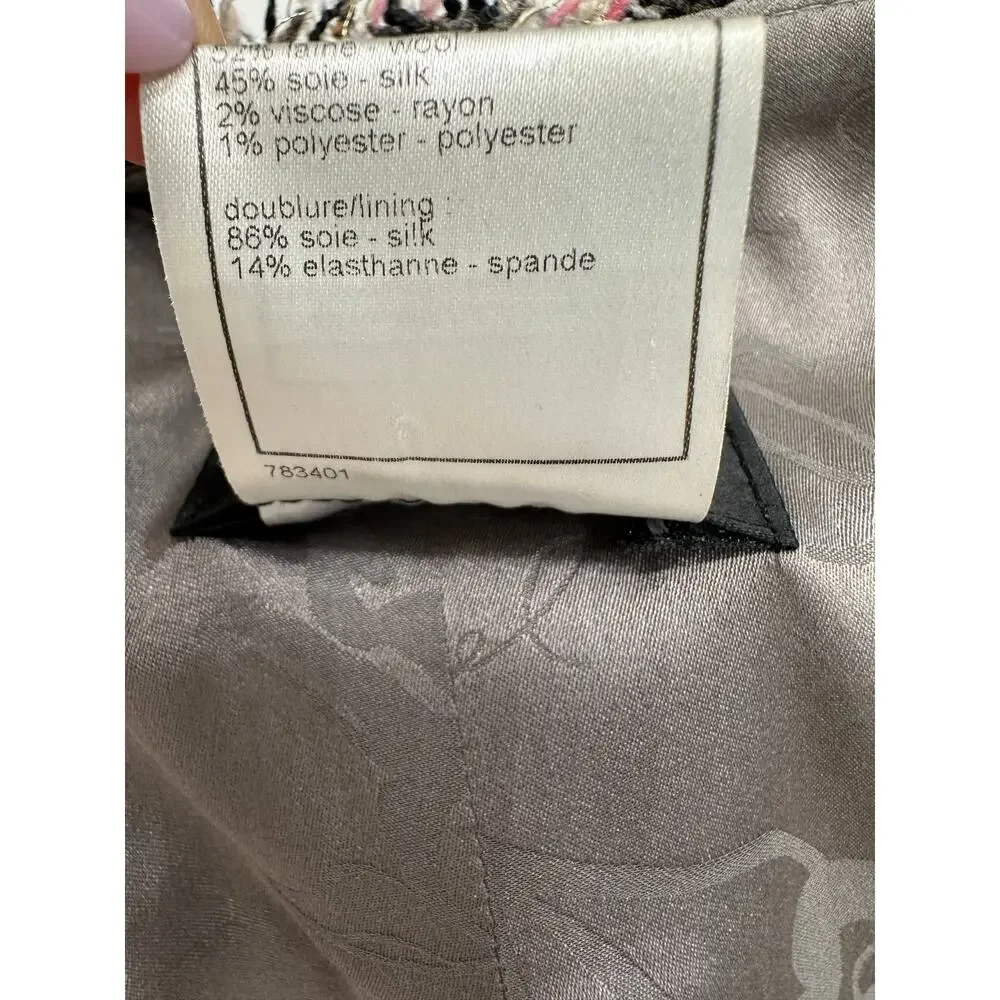 Chanel 08A Black Jacket - Structured FR 36